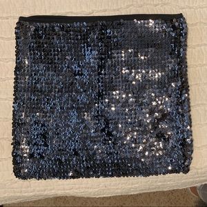 Silver sequin mini skirt